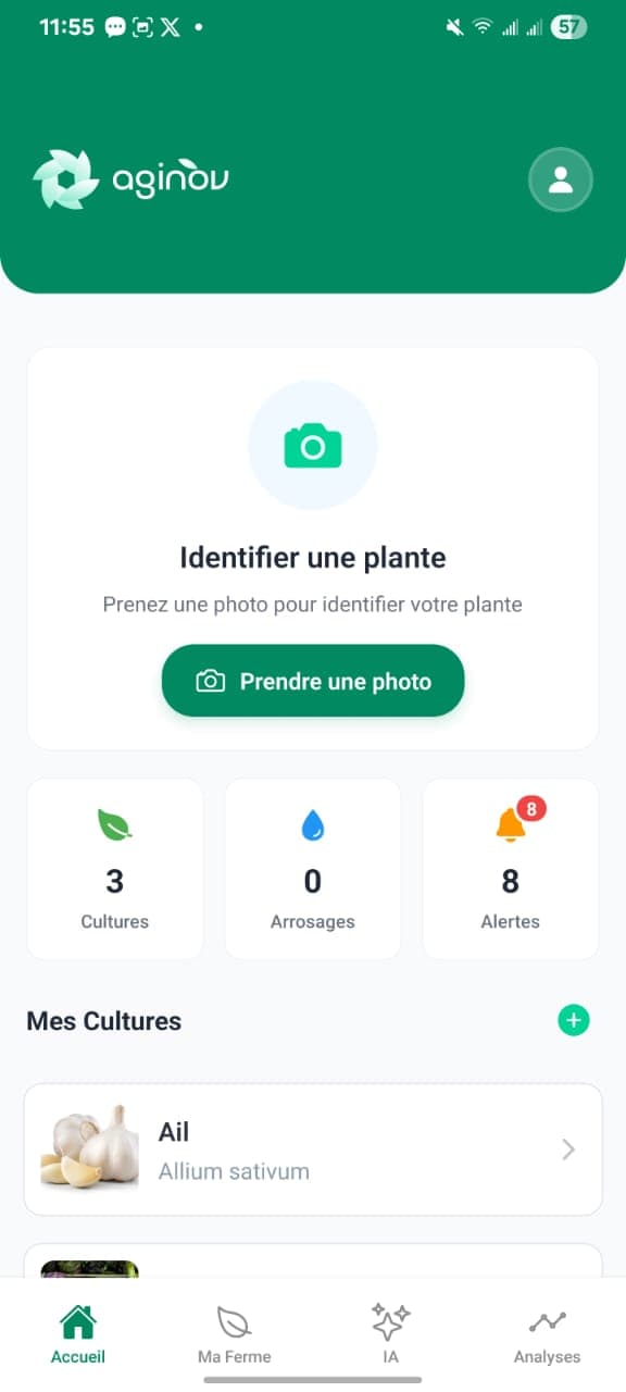 Aginov mobile — Climate Intel